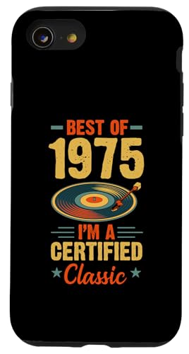 Schallplatte Geburtstag Best Of 1975 I'm A Certified Classic Hülle für iPhone SE (2020) / 7 / 8 von Birthday Party Supply For Vinyl Record Collectors