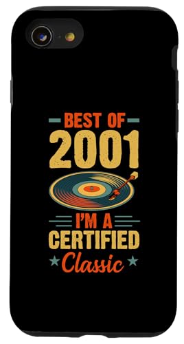 Schallplatte Geburtstag Best Of 2001 I'm A Certified Classic Hülle für iPhone SE (2020) / 7 / 8 von Birthday Party Supply For Vinyl Record Collectors
