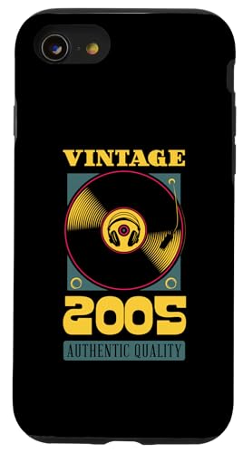 Vintage 2005 Geburtsjahr authentische Vinyl-Schallplatte Geburtstag Hülle für iPhone SE (2020) / 7 / 8 von Birthday Party Supply For Vinyl Record Collectors