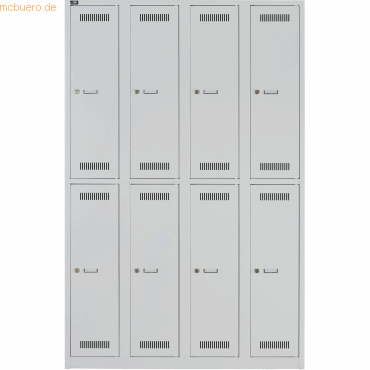 Bisley LIGHT Garderobenschrank Light 4 Abteile a 2 Fächer HxBxT 1850x1 von Bisley LIGHT