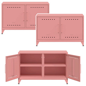 AKTION: 3 BISLEY Sideboards Fern Cabby, FERCAB620P3 pastelpink 114,0 x 40,0 x 72,5 cm von Bisley