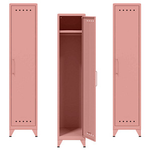 AKTION: 3 BISLEY Stahlschränke Fern Locker FERLOC3S620P3 pastelpink 38,0 x 51,0 x 180,0 cm, aufgebaut von Bisley