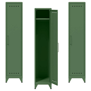 AKTION: 3 BISLEY Stahlschränke Fern Locker FERLOC3S623P3 olivgrün 38,0 x 51,0 x 180,0 cm, aufgebaut von Bisley