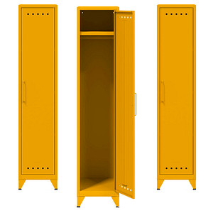 AKTION: 3 BISLEY Stahlschränke Fern Locker FERLOC642P3 gelb 38,0 x 51,0 x 180,0 cm, aufgebaut von Bisley