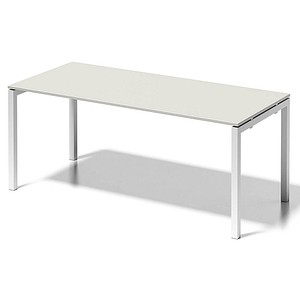 BISLEY Cito Schreibtisch grauweiß, verkehrsweiß rechteckig, 4-Fuß-Gestell weiß 180,0 x 80,0 cm BISLEY Cito Schreibtisch grauweiß, verkehrsweiß rechteckig, 4-Fuß-Gestell weiß 180,0 x 80,0 cm von Bisley