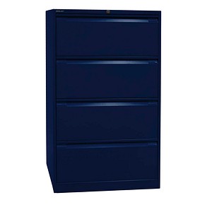 BISLEY DF3 Hängeregistraturschrank oxfordblau 4 Schubladen 80,0 x 62,2 x 132,1 cm von Bisley