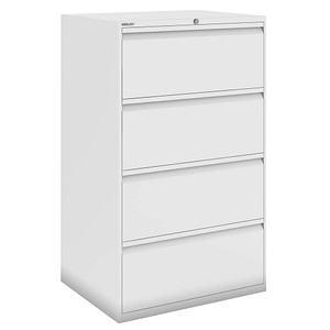 BISLEY DF3 Hängeregistraturschrank reinweiß 4 Schubladen 80,0 x 62,2 x 132,1 cm von Bisley