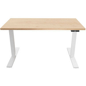BISLEY E-WonderTech elektrisch höhenverstellbarer Schreibtisch ahorn rechteckig, T-Fuß-Gestell weiß 160,0 x 60,0 cm BISLEY E-WonderTech elektrisch höhenverstellbarer Schreibtisch ahorn rechteckig, T-Fuß-Gestell weiß 160,0 x 60,0 cm von Bisley