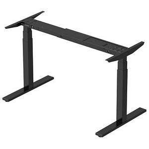 BISLEY E-WonderTech höhenverstellbares Schreibtischgestell schwarz rechteckig, T-Fuß-Gestell schwarz 110,0 - 180,0 x 60,0 - 80,0 cm von Bisley