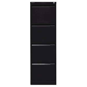 BISLEY Hängeregistraturschrank schwarz 4 Schubladen 41,3 x 62,2 x 132,1 cm von Bisley