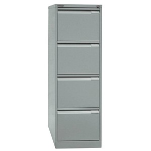 BISLEY Hängeregistraturschrank silber 4 Schubladen 41,3 x 62,2 x 132,1 cm von Bisley