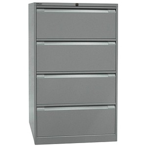 BISLEY Hängeregistraturschrank silber 4 Schubladen 80,0 x 62,2 x 132,1 cm von Bisley