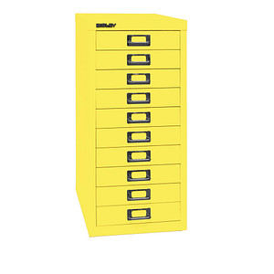 BISLEY MultiDrawer™ L2910 Schubladenschrank gelb 10 Schubladen 27,8 x 38,0 x 59,0 cm von Bisley