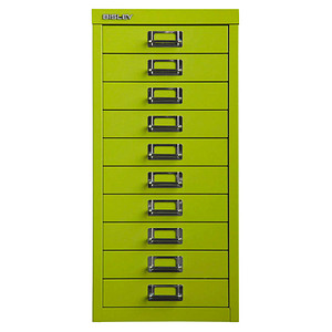BISLEY MultiDrawer™ L2910 Schubladenschrank grün 10 Schubladen 27,8 x 38,0 x 59,0 cm von Bisley
