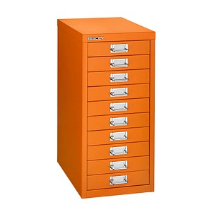 BISLEY MultiDrawer™ L2910 Schubladenschrank orange 10 Schubladen 27,8 x 38,0 x 59,0 cm von Bisley