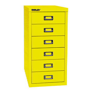 BISLEY MultiDrawer™ L296 Schubladenschrank gelb 6 Schubladen 27,8 x 38,0 x 59,0 cm von Bisley
