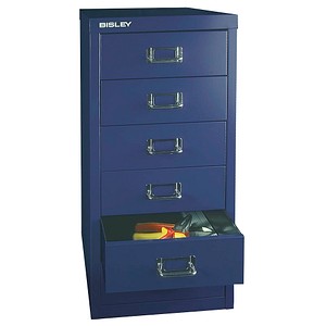 BISLEY MultiDrawer™ L296 Schubladenschrank oxfordblau 6 Schubladen 27,8 x 38,0 x 59,0 cm von Bisley