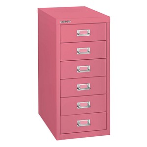 BISLEY MultiDrawer™ L296 Schubladenschrank pink 6 Schubladen 27,8 x 38,0 x 59,0 cm von Bisley