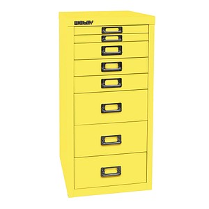 BISLEY MultiDrawer™ L298 Schubladenschrank gelb 8 Schubladen 27,8 x 38,0 x 59,0 cm von Bisley