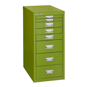 BISLEY MultiDrawer™ L298 Schubladenschrank grün 8 Schubladen 27,8 x 38,0 x 59,0 cm von Bisley