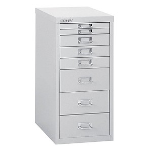 BISLEY MultiDrawer™ L298 Schubladenschrank lichtgrau 8 Schubladen 27,8 x 38,0 x 59,0 cm von Bisley