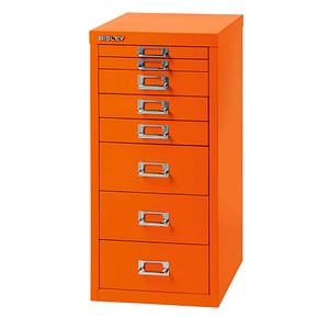BISLEY MultiDrawer™ L298 Schubladenschrank orange 8 Schubladen 27,8 x 38,0 x 59,0 cm von Bisley