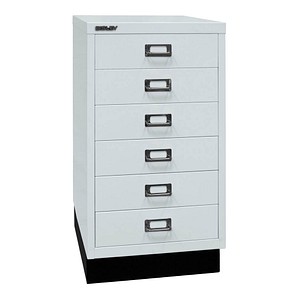 BISLEY MultiDrawer™ L29A36S Schubladenschrank lichtgrau 6 Schubladen 34,9 x 43,2 x 67,0 cm von Bisley