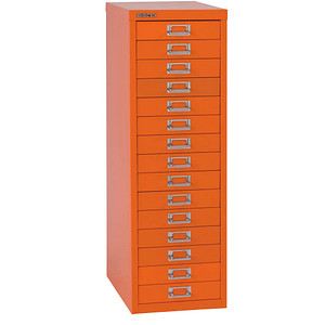 BISLEY MultiDrawer™ L3915 Schubladenschrank orange 15 Schubladen 27,8 x 38,0 x 85,7 cm von Bisley