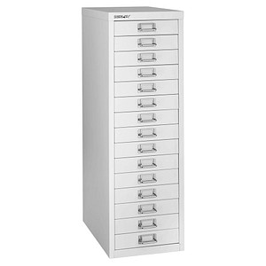 BISLEY MultiDrawer™ L3915 Schubladenschrank verkehrsweiß 15 Schubladen 27,8 x 38,0 x 85,7 cm von Bisley