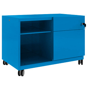 BISLEY Note™ Caddy Rollcontainer blau 2 Auszüge 80,0 x 49,0 x 56,3 cm von Bisley