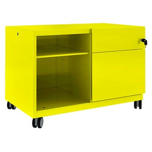 BISLEY Note™ Caddy Rollcontainer gelb 2 Auszüge 80,0 x 49,0 x 56,3 cm von Bisley