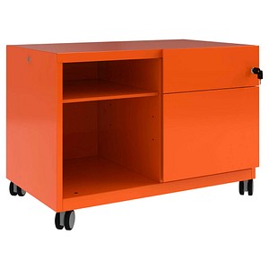 BISLEY Note™ Caddy Rollcontainer orange 2 Auszüge 80,0 x 49,0 x 56,3 cm von Bisley