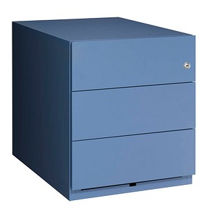 BISLEY Note Rollcontainer blau 3 Auszüge 42,0 x 56,5 x 49,5 cm von Bisley