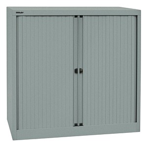 BISLEY Rollladenschrank silber 2 Fachböden 100,0 x 43,0 x 103,0 cm von Bisley