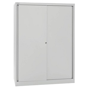 BISLEY Schiebetürenschrank ECO, SD12173S645 lichtgrau 3 Fachböden 120,0 x 43,0 x 163,7 cm von Bisley