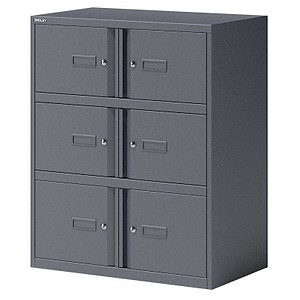 BISLEY Schließfachschrank Essentials anthrazit YELD0810634, 6 Schließfächer 80,0 x 47,0 x 100,0 cm BISLEY Schließfachschrank Essentials anthrazit YELD0810634, 6 Schließfächer 80,0 x 47,0 x 100,0 cm von Bisley