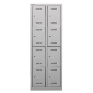 BISLEY Schließfachschrank MonoBloc ML06D4 lichtgrau ML06D4645, 8 Schließfächer 61,0 x 50,0 x 170,0 cm von Bisley