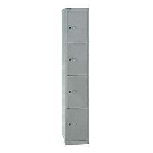 BISLEY Schließfachschrank silber CLK184355, 4 Schließfächer 30,5 x 45,7 x 180,2 cm BISLEY Schließfachschrank silber CLK184355, 4 Schließfächer 30,5 x 45,7 x 180,2 cm von Bisley