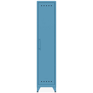 BISLEY Stahlschrank Fern Locker FERLOC605 blau 38,0 x 51,0 x 180,0 cm, aufgebaut von Bisley