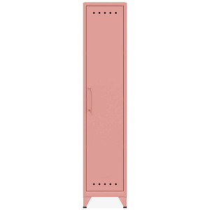 BISLEY Stahlschrank Fern Locker FERLOC620 pastelpink 38,0 x 51,0 x 180,0 cm, aufgebaut von Bisley