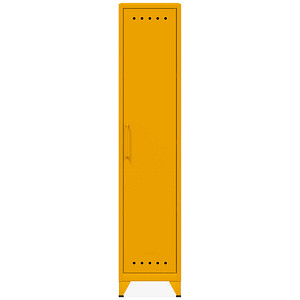 BISLEY Stahlschrank Fern Locker FERLOC642 gelb 38,0 x 51,0 x 180,0 cm, aufgebaut von Bisley