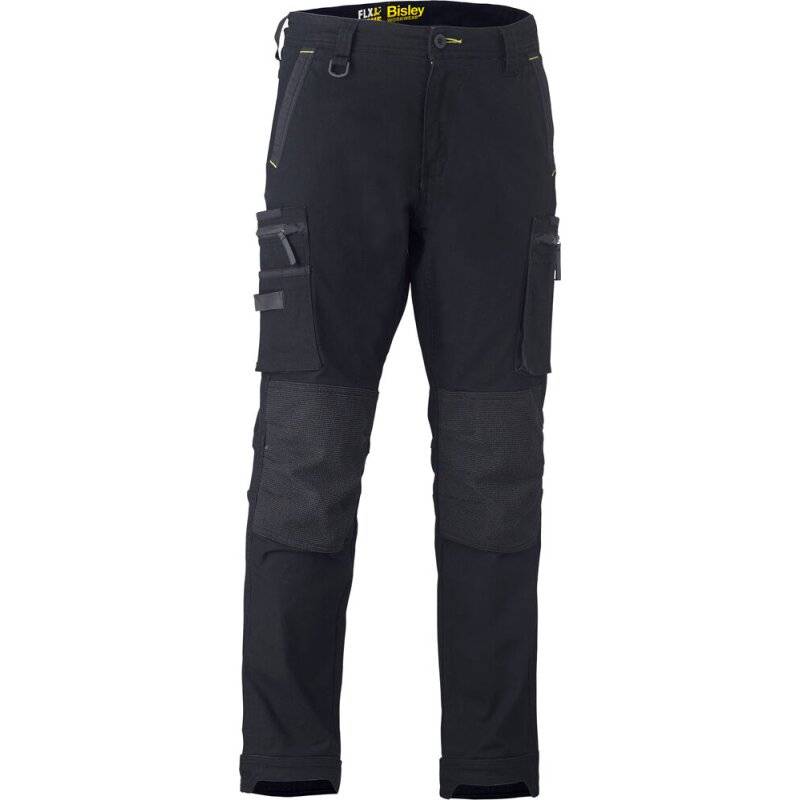 Bisley Arbeitshose CARGO Stretch-Baumwollgewebe mit Kniepolstertaschen schwarz Gr. 48 von Bisley