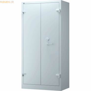 Bisley Feuerschutzschrank HxBxT 195x95x55cm 4 Böden 5 OH lichtgrau Bisley Feuerschutzschrank HxBxT 195x95x55cm 4 Böden 5 OH lichtgrau von Bisley