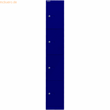 Bisley Garderobenschrank 4 Fächer oxfordblau von Bisley