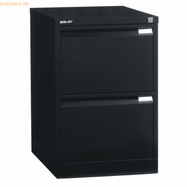 Bisley Hängeregistraturschrank 2 Schübe 1-bahnig schwarz von Bisley