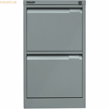 Bisley Hängeregistraturschrank 2 Schübe 1-bahnig silber von Bisley