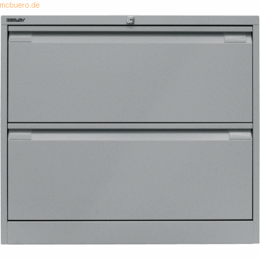 Bisley Hängeregistraturschrank 2 Schübe 2-bahnig silber Bisley Hängeregistraturschrank 2 Schübe 2-bahnig silber von Bisley