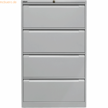 Bisley Hängeregistraturschrank 4 Schübe 2-bahnig lichtgrau Bisley Hängeregistraturschrank 4 Schübe 2-bahnig lichtgrau von Bisley