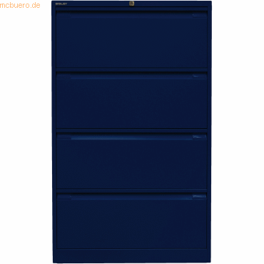 Bisley Hängeregistraturschrank 4 Schübe 2-bahnig oxfordblau Bisley Hängeregistraturschrank 4 Schübe 2-bahnig oxfordblau von Bisley