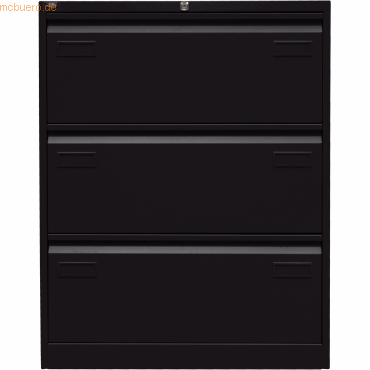 Bisley Hängeregistraturschrank Light 3 Schübe 2-bahnig schwarz von Bisley